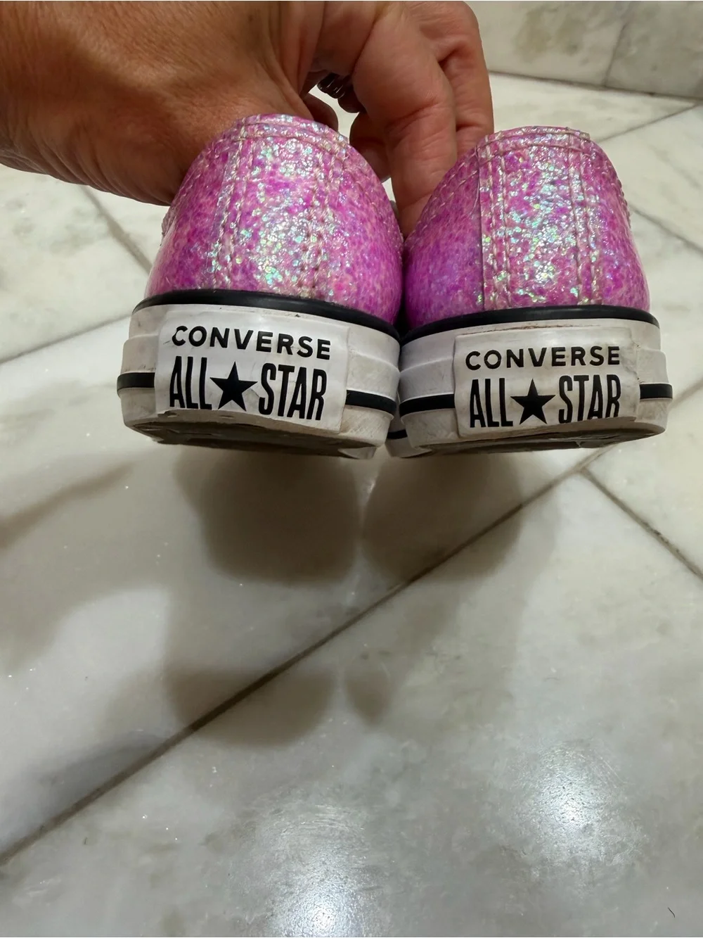 Size 11 Girls Converse Chuck Taylor All Star Coated Glitter Sneakers